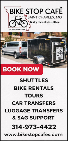 Bike Stop Shuttle, rentals, tours, and cafe