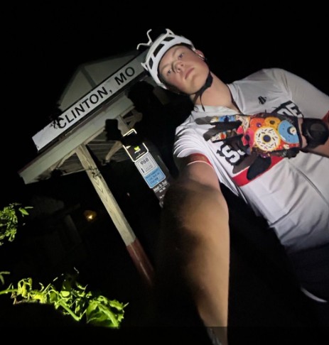 Cooper White, start of Katy Trail ride