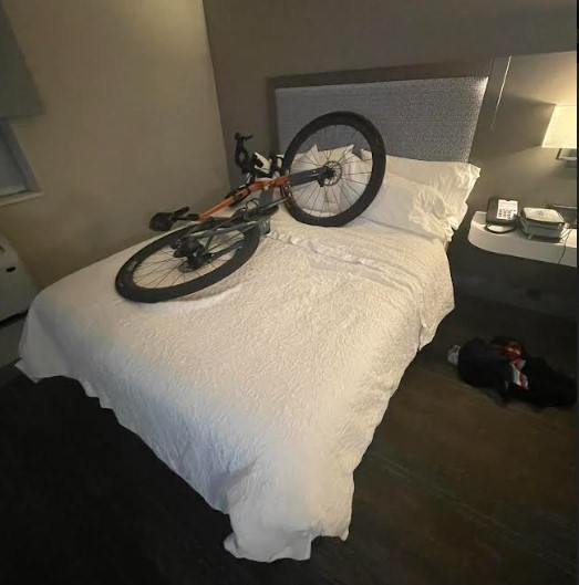 Darrell's bike gets rested up