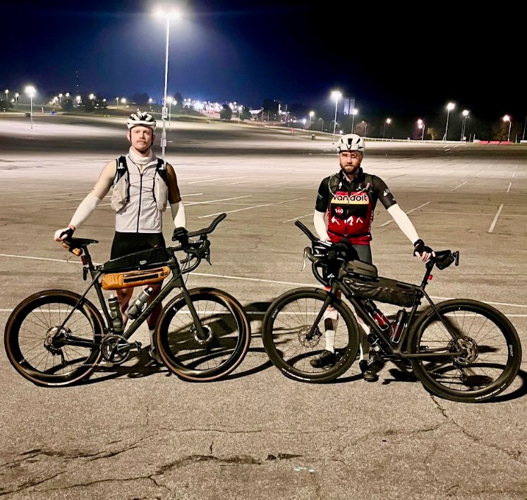 Don and Collin at start of Rock Island + Katy Trail ride